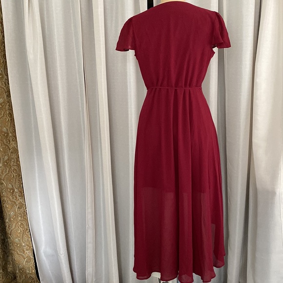 Burgundy wrap dress - Picture 8 of 14